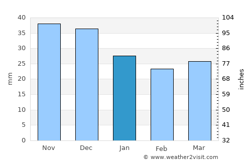 Radziejów average rain in January