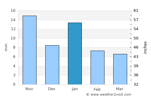 Rāghogarh average rain in January