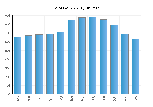 Raia relative humidity averages