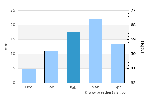 Raigarh average rain in February