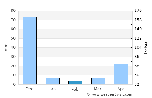 Rājampet average rain in February
