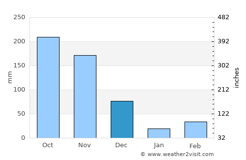 Rajapalaiyam average rain in December