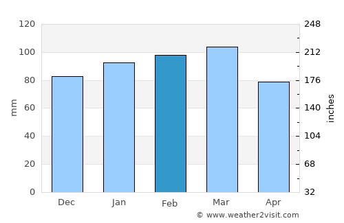 Raleigh average rain in February