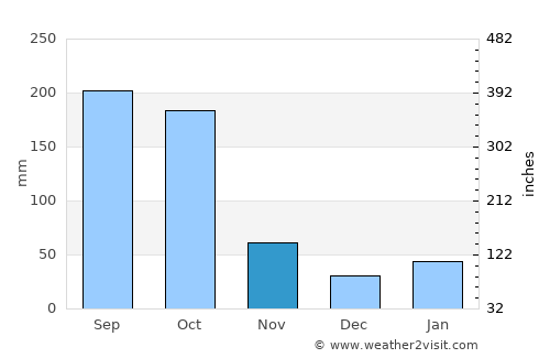 Rancho Veloz average rain in November