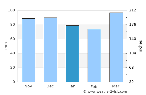 Randallstown average rain in January