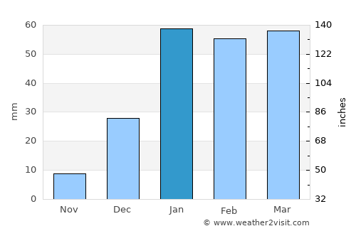 Rānīkhet average rain in January