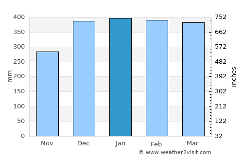 Rantepao average rain in January