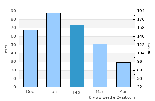 Ratholo average rain in February