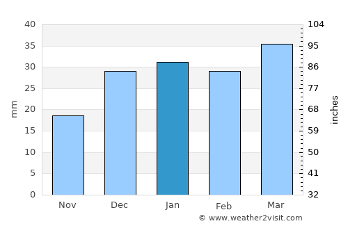 Rāwah average rain in January