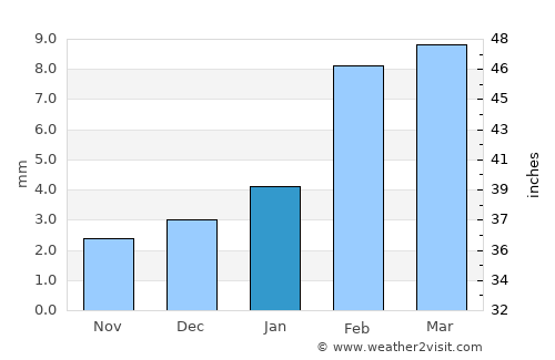 Rāwatsār average rain in January