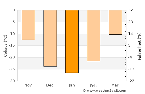 Raychikhinsk average temperature in January