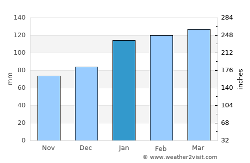 Raymond Terrace average rain in January