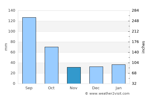 Raymondville average rain in November