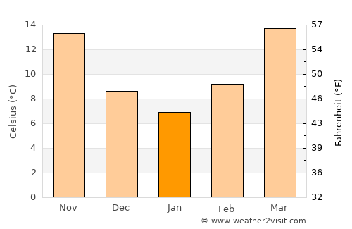 Rayville average temperature in January