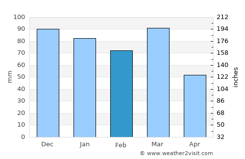Realicó average rain in February