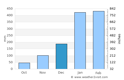 Redlynch average rain in December