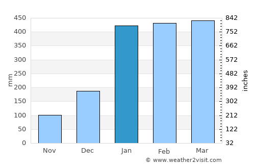 Redlynch average rain in January