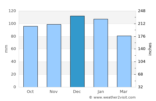 Redwick average rain in December