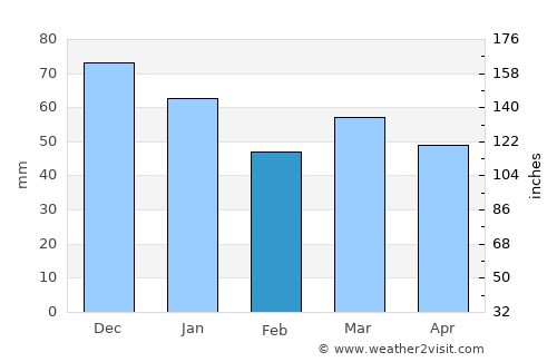 Rees average rain in February