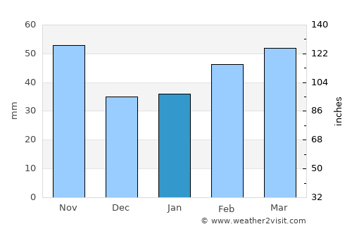 Reiko average rain in January