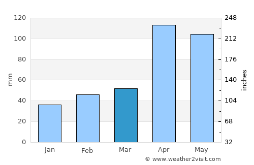 Reiko average rain in March