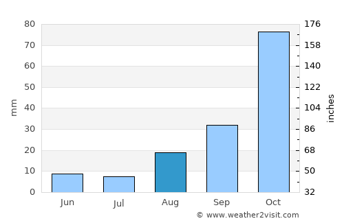Reitz average rain in August