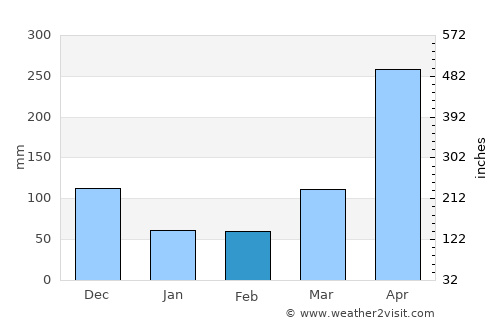 Remedios average rain in February