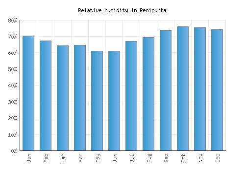 Renigunta relative humidity averages