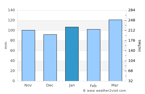 Retiro average rain in January