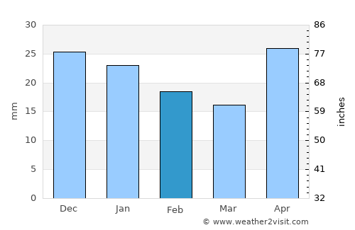 Rezh average rain in February