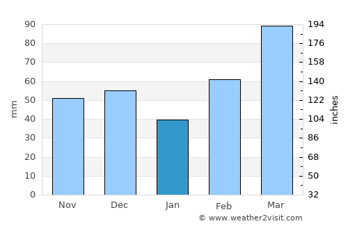 Riachão do Dantas average rain in January