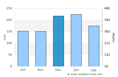 Ribas do Rio Pardo average rain in December