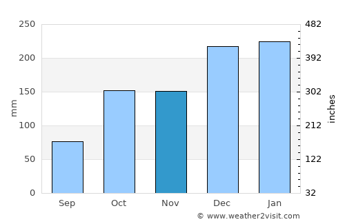 Ribas do Rio Pardo average rain in November