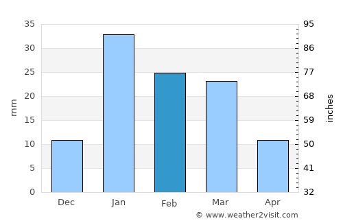 Richha average rain in February