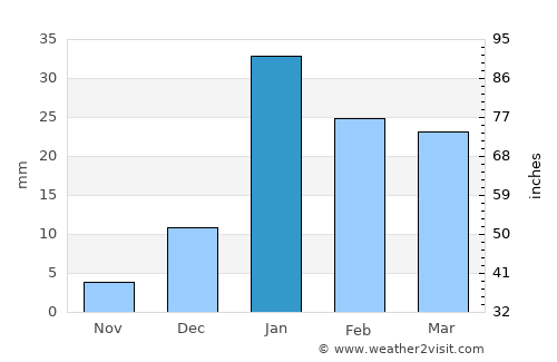 Richha average rain in January