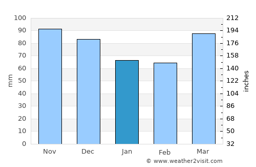 Ridgway average rain in January