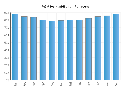 Rijnsburg relative humidity averages