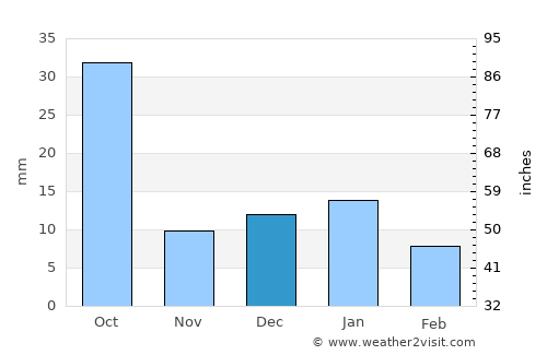 Rincón de Romos average rain in December