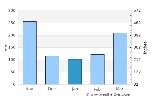 Río Campo average rain in January