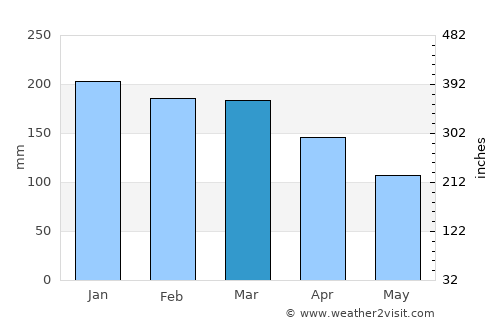 Rio de Janeiro average rain in March