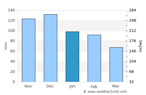 Río average rain in January