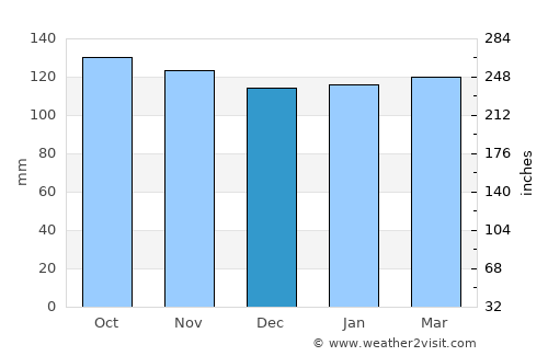 Rio Pardo average rain in December