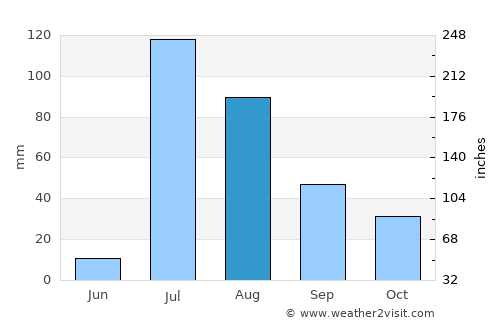 Rio Rico average rain in August