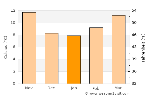 Rio Rico average temperature in January
