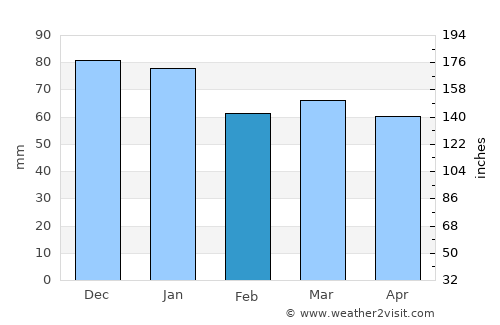 Ripley average rain in February
