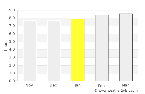 Rivas average rain in January