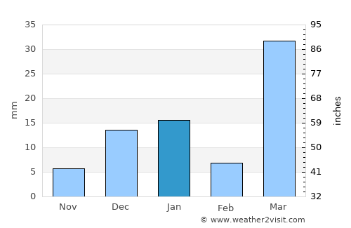 Riyadh average rain in January