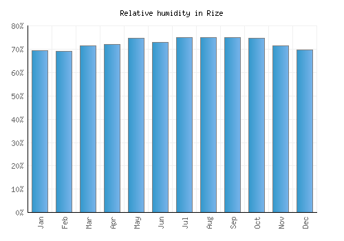 Rize relative humidity averages