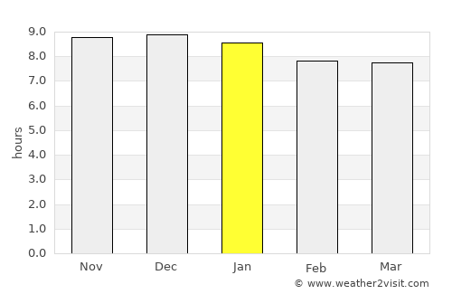 Robina average rain in January