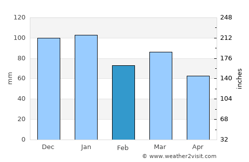 Rochester average rain in February